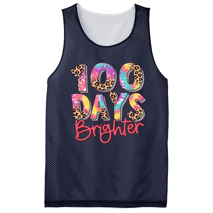 Teacher 100 Days Brighter Mesh Reversible Basketball Jersey Tank