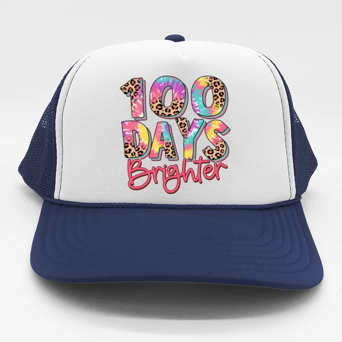 Teacher 100 Days Brighter Trucker Hat