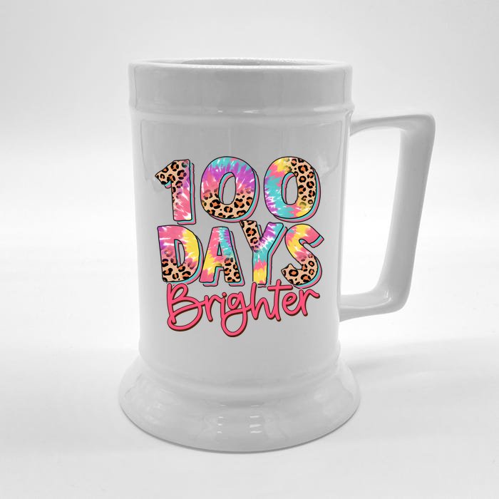 Teacher 100 Days Brighter Front & Back Beer Stein