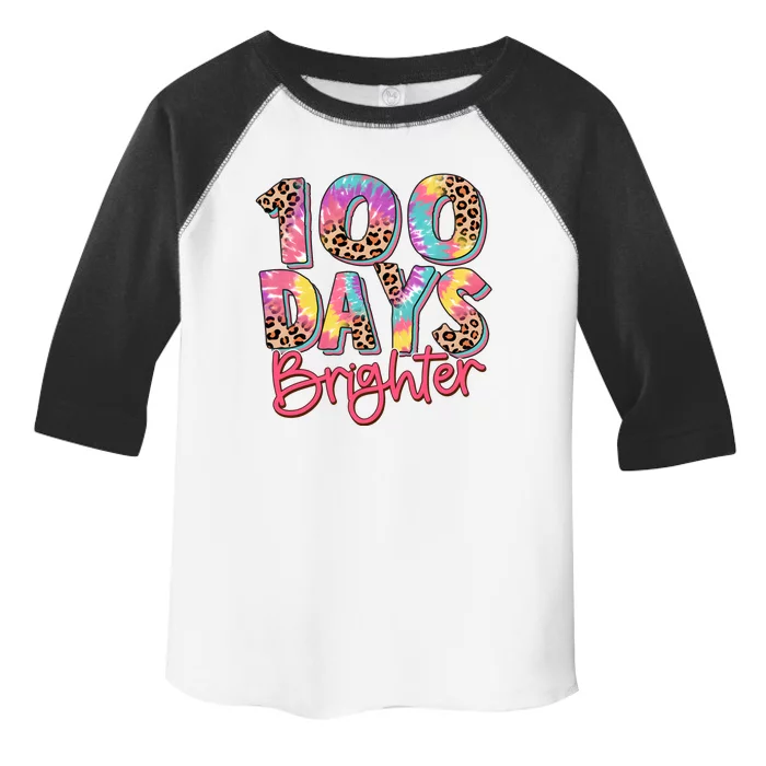 Teacher 100 Days Brighter Toddler Fine Jersey T-Shirt