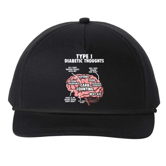 Type 1 Diabetic Diabetes Warrior Diabetes Awareness Snapback Five-Panel Rope Hat