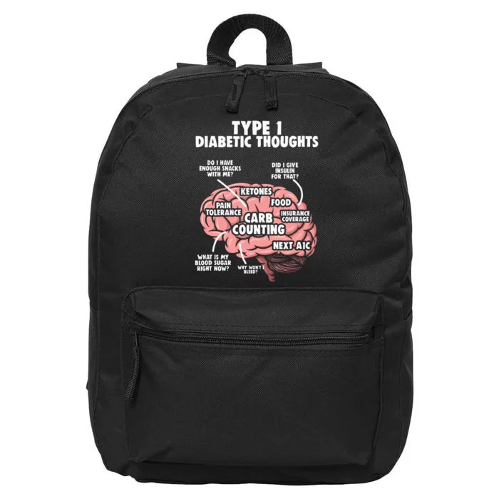 Type 1 Diabetic Diabetes Warrior Diabetes Awareness 16 in Basic Backpack