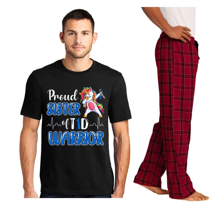 Type 1 Diabetes  Proud Sister Of A T1D Warrior Pajama Set