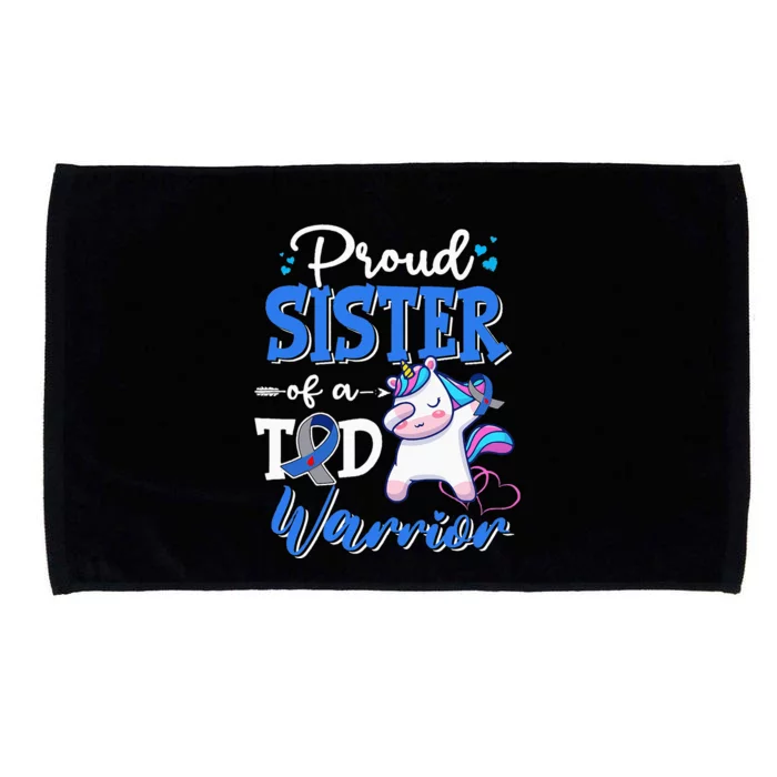 type 1 diabetes awareness proud sister of a t1d warrior Microfiber Hand Towel