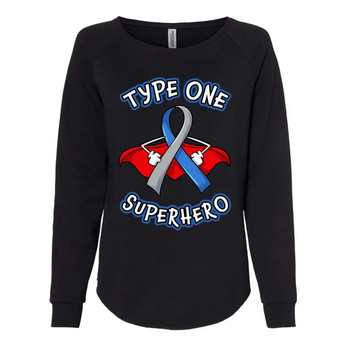 Type 1 Diabetes Superhero Awareness Gift Diabetic Girls Womens California Wash Sweatshirt