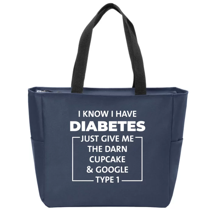 Type 1 Diabetes Zip Tote Bag