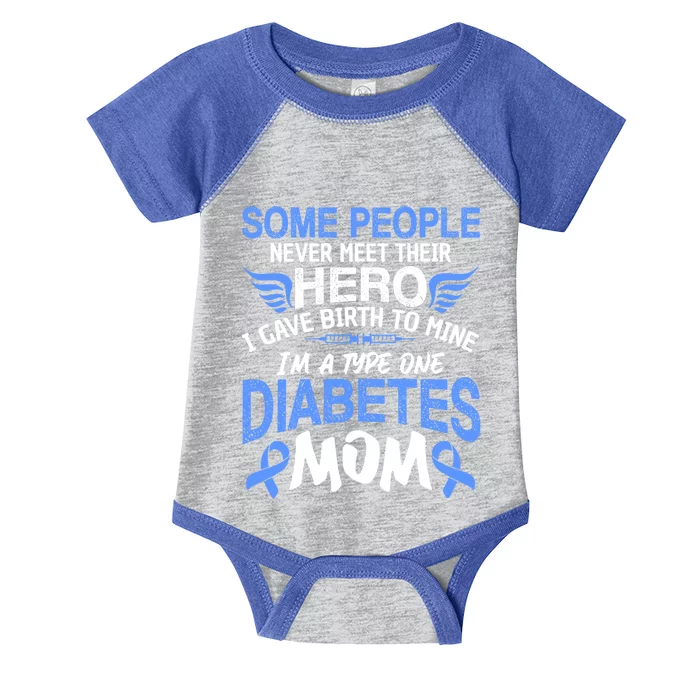 Type 1 Diabetes Mom Mother T1d Diabetic Awareness Great Gift Infant Baby Jersey Bodysuit