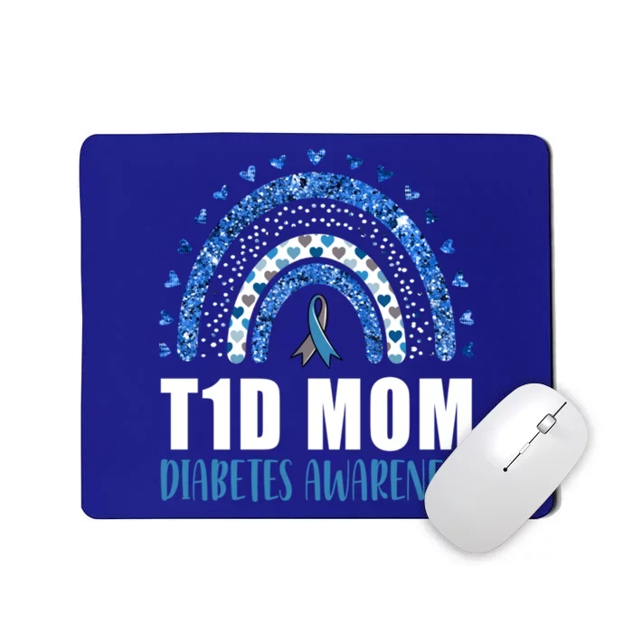 Type 1 Diabetes T1d Mom Diabetes Awareness Rainbow Gift Mousepad