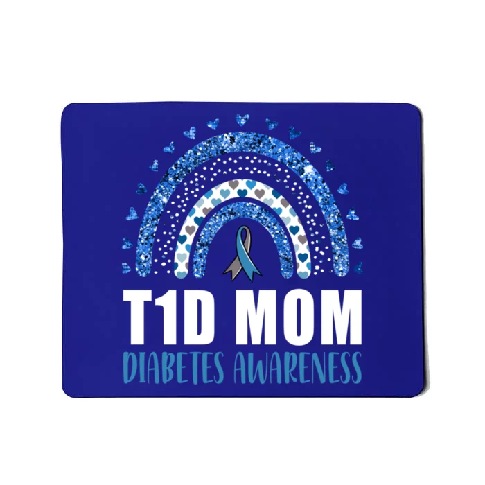 Type 1 Diabetes T1d Mom Diabetes Awareness Rainbow Gift Mousepad