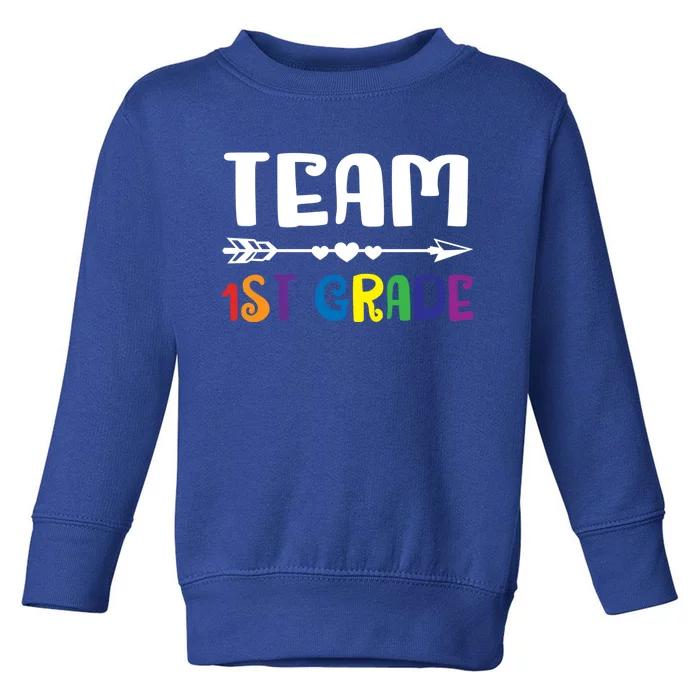 Team 1St Grade 1St Grade Gift Toddler Sweatshirt