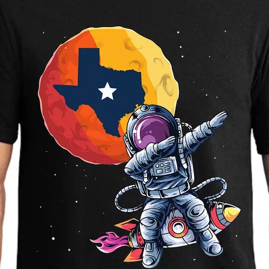 Texas 1965 Houston City Space Dabbing Astronaut Pajama Set