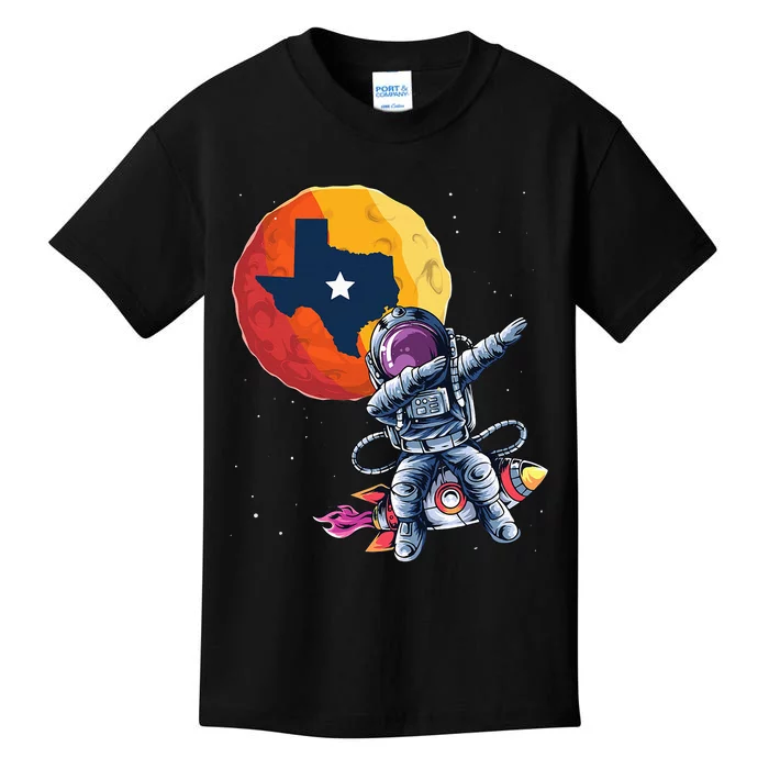 Texas 1965 Houston City Space Dabbing Astronaut Kids T-Shirt