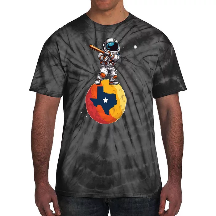 Texas 1965 Houston City Space Dabbing Astronaut Tie-Dye T-Shirt