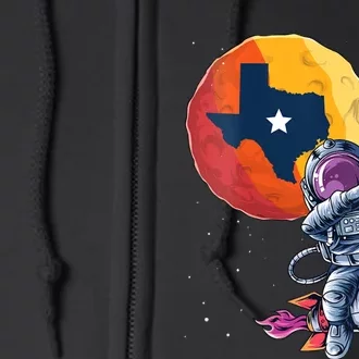 Texas 1965 Houston City Space Dabbing Astronaut Full Zip Hoodie