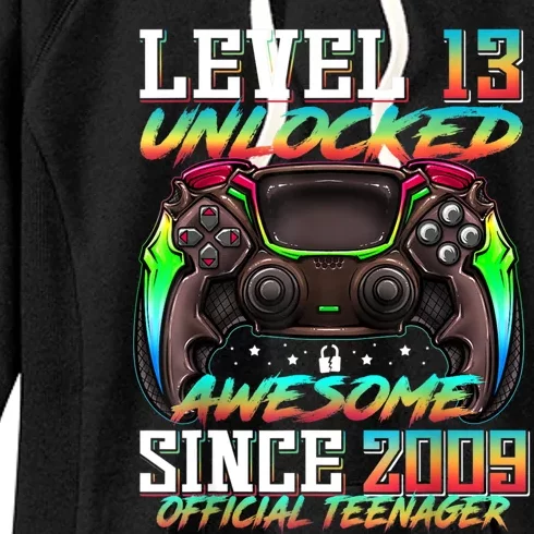 Teenager 13 Level 13 Unlocked Awesome Since 2009 Women's Fleece Hoodie