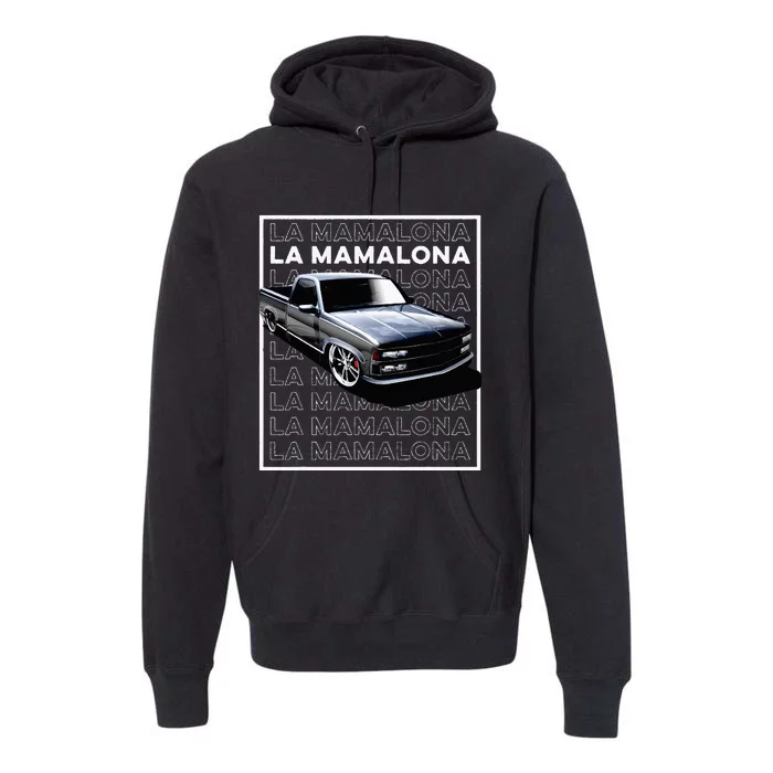 Trokiando 1990s OBS slammed low truck on big wheels art Premium Hoodie