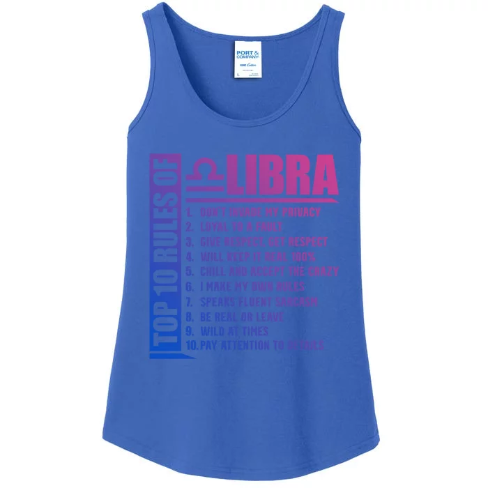 Top 10 Rules Of Libra Zodiac Sign Funny Meaningful Gift Ladies Essential Tank