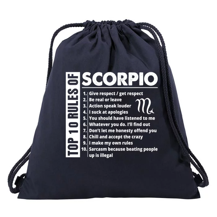 Top 10 Rules Of Scorpio October November Birthday Gift Drawstring Bag