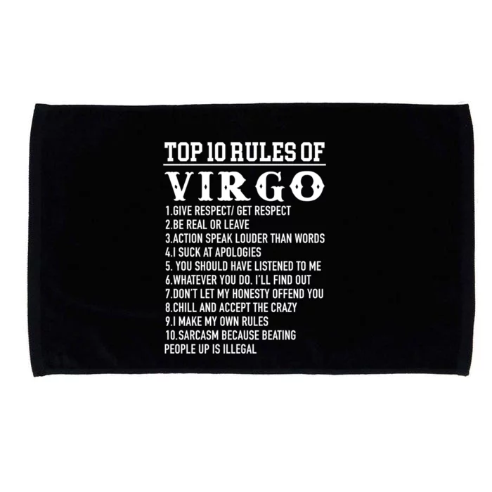 Top 10 Rules Of Virgo August 23 September 22 Birthday Meaningful Gift Microfiber Hand Towel