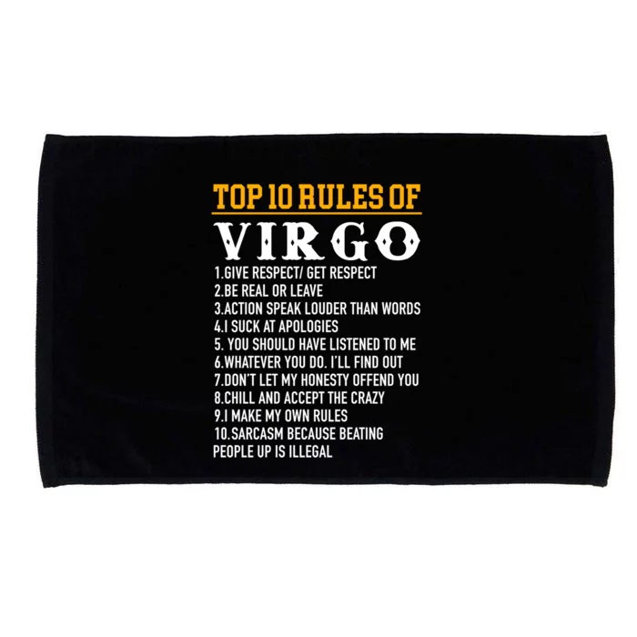 Top 10 Rules Of Virgo August 23 September 22 Birthday Gift Microfiber Hand Towel