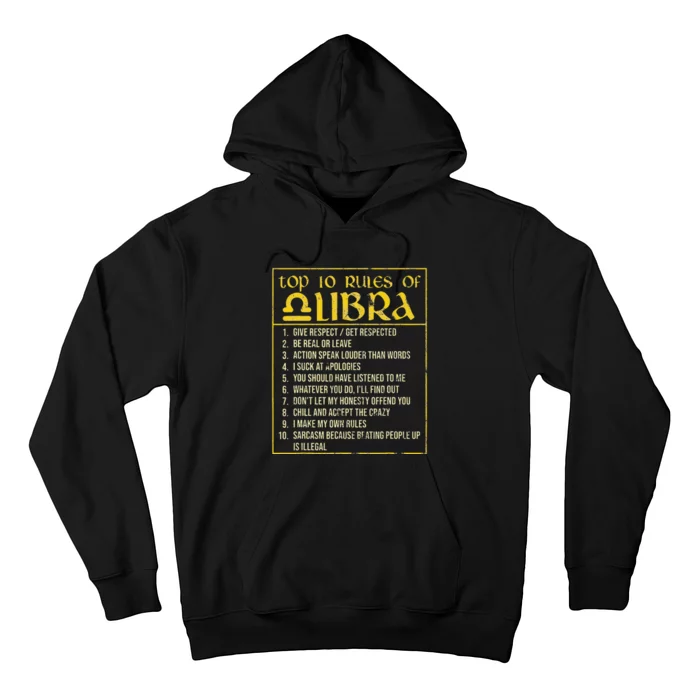 Top 10 Rules Libra Zodiac Sign September October Birthday Hoodie