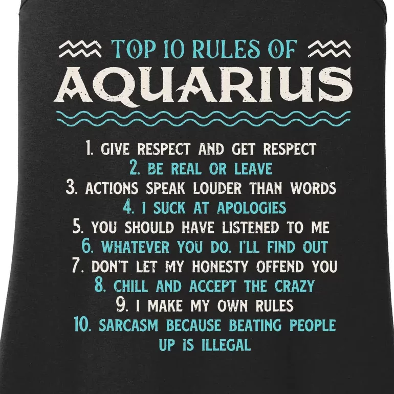 Top 10 Rules Of Aquarius Astrology Zodiac Sign Birthday Ladies Essential Tank