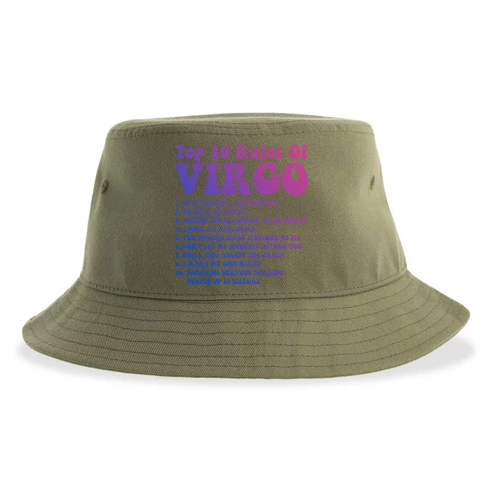 Top 10 Rules Of Virgo Zodiac Cute Funny Virgo Tee Horoscope Cool Gift Sustainable Bucket Hat