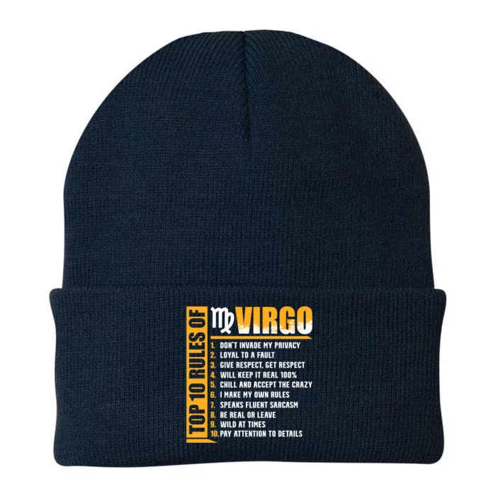 Top 10 Rules Of Virgo Zodiac Sign Funny Cute Gift Knit Cap Winter Beanie