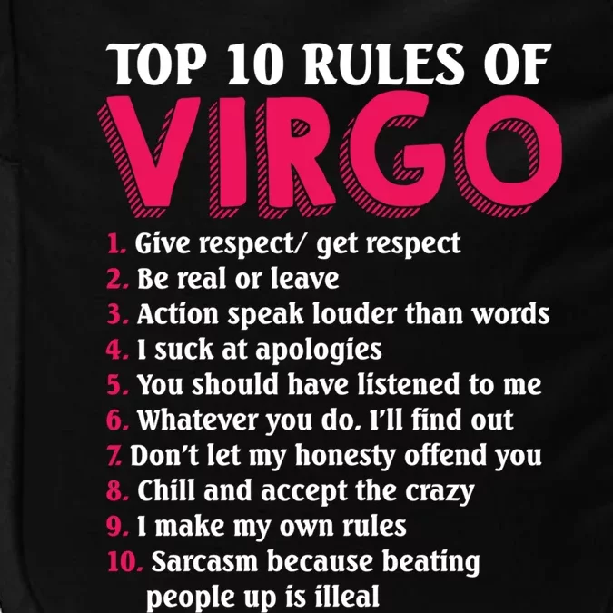 Top 10 Rules Of Virgo Zodiac Sign Great Gift Impact Tech Backpack