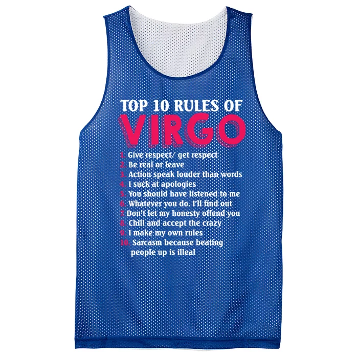 Top 10 Rules Of Virgo Zodiac Sign Great Gift Mesh Reversible Basketball Jersey Tank