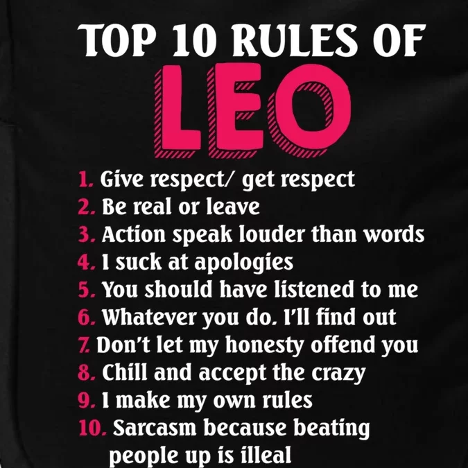 Top 10 Rules Of Leo Zodiac Sign Gift Impact Tech Backpack