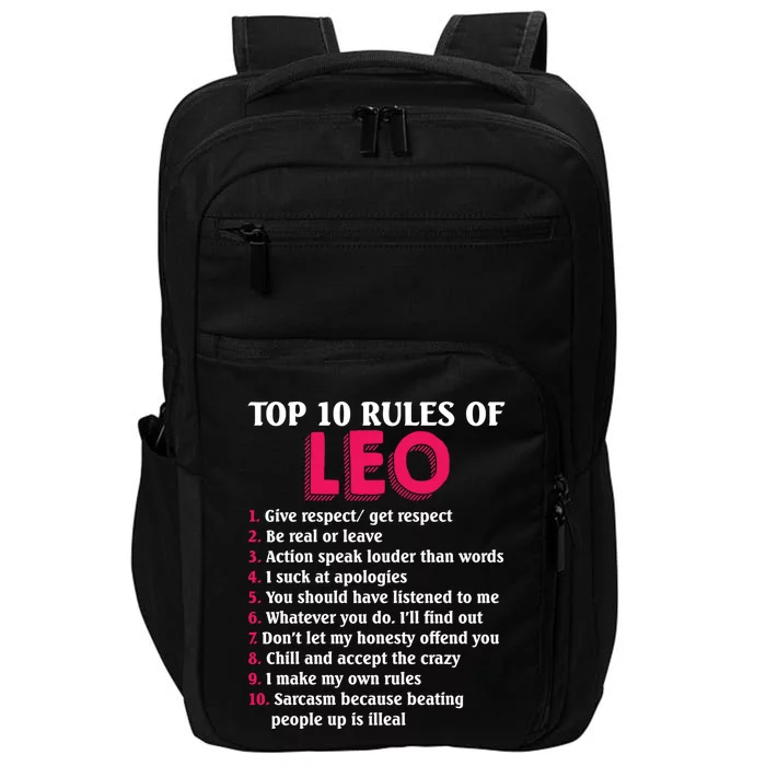 Top 10 Rules Of Leo Zodiac Sign Gift Impact Tech Backpack