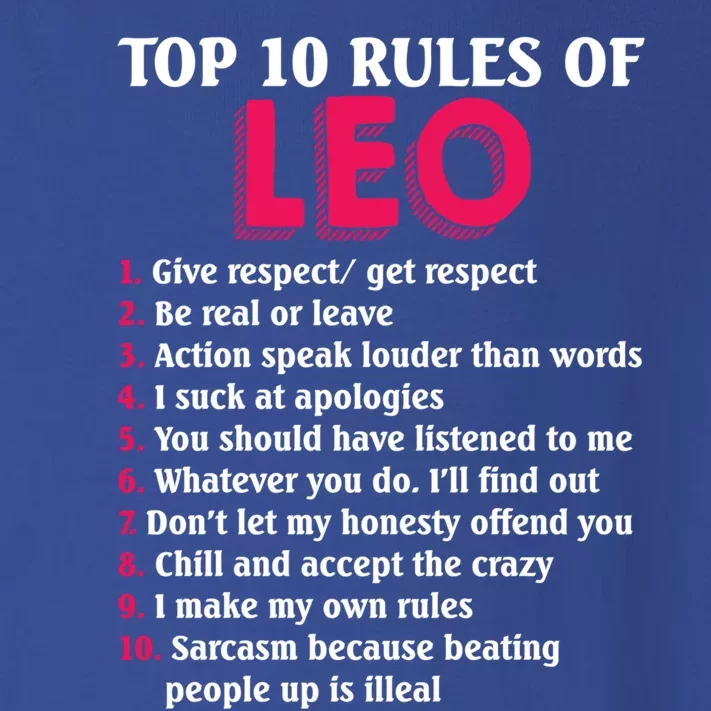 Top 10 Rules Of Leo Zodiac Sign Gift Toddler Long Sleeve Shirt