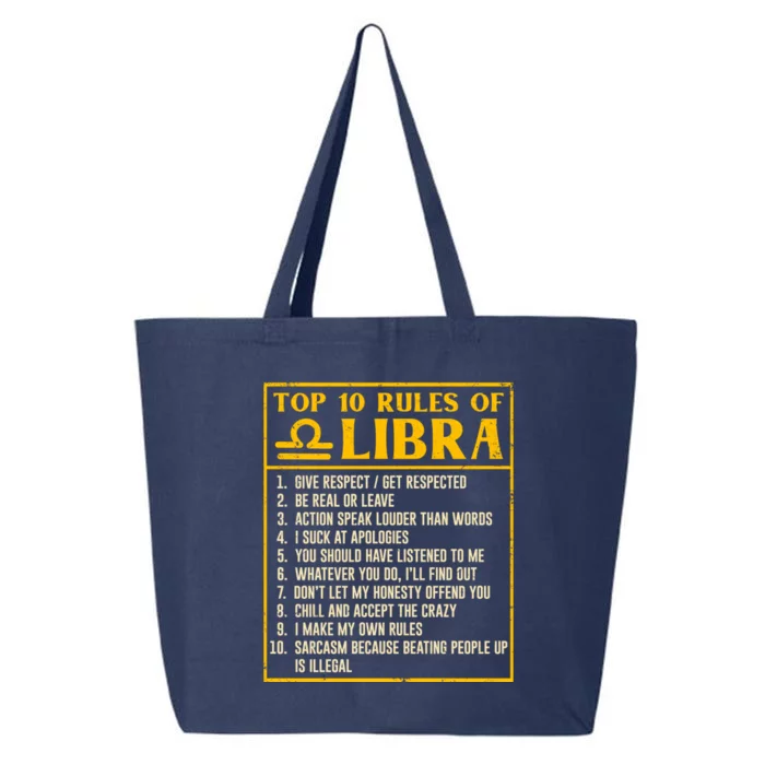 Top 10 Rules Libra Horoscope Birthday Gift 25L Jumbo Tote