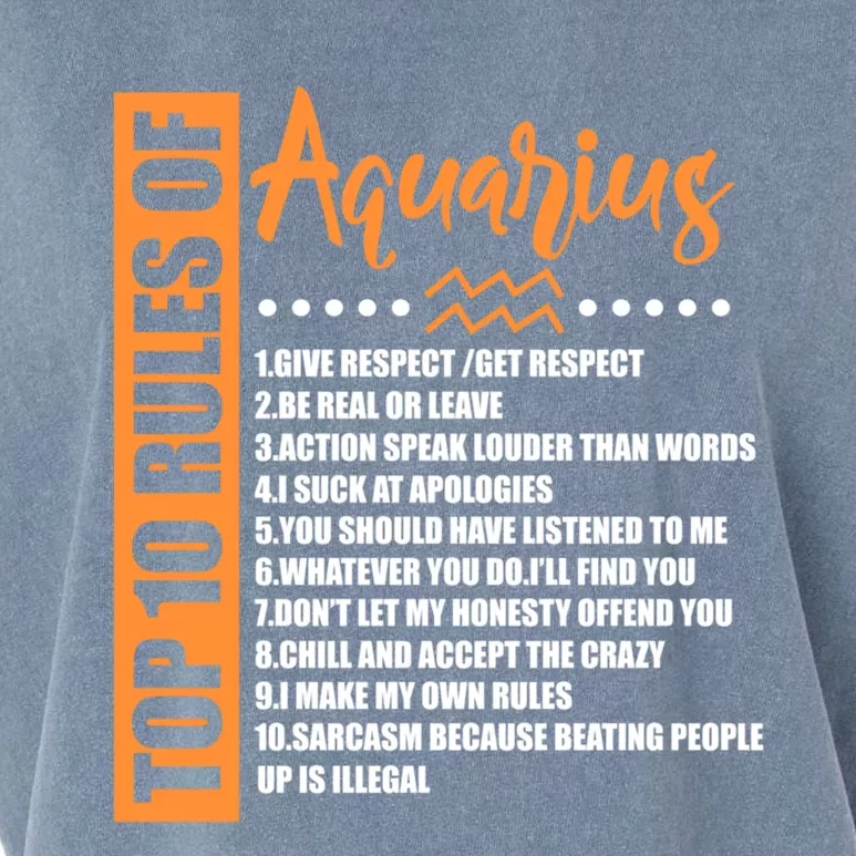 Top 10 Rules Aquarius Horoscope Astrology Birthday Cute Gift Garment-Dyed Women's Muscle Tee