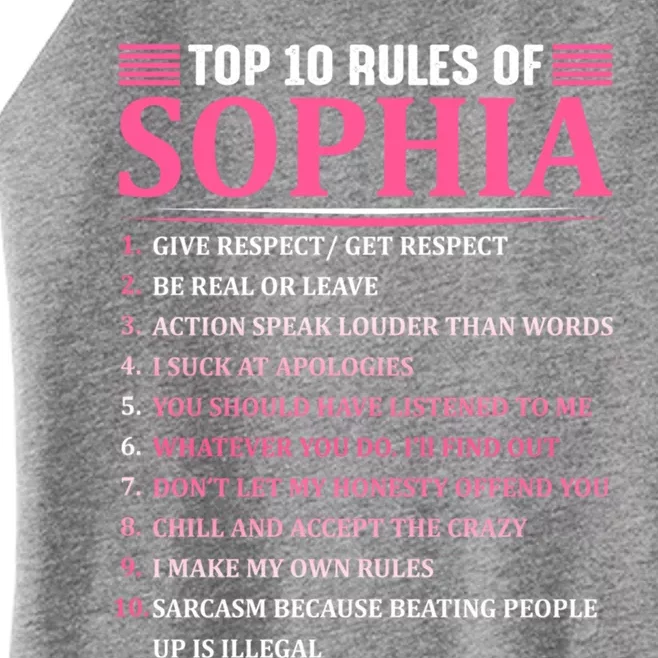 Top 10 Rules Of Sophia Sophia First Name Gift Women’s Perfect Tri Rocker Tank