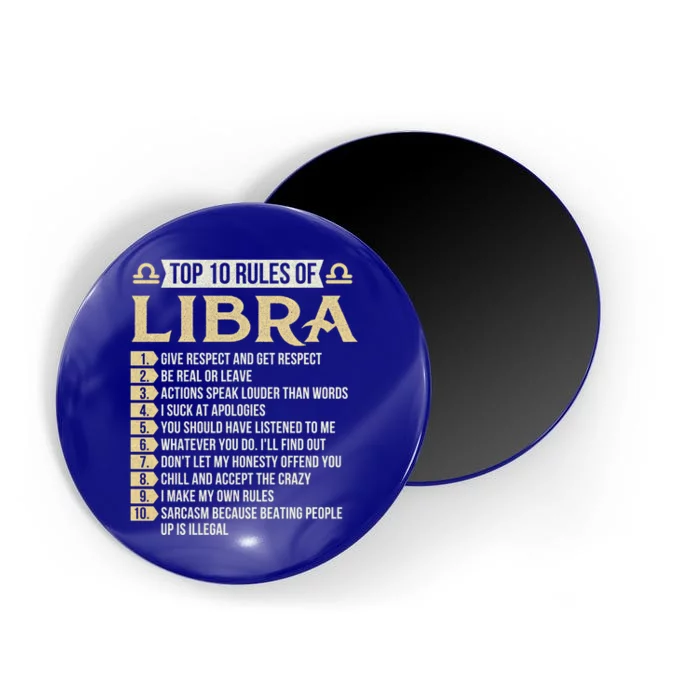 Top 10 Rules Of Libra Astrology Horoscope Zodiac Sign Gift Magnet