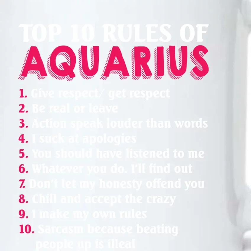 Top 10 Rules Of Aquarius Zodiac Sign Cool Gift Black Color Changing Mug