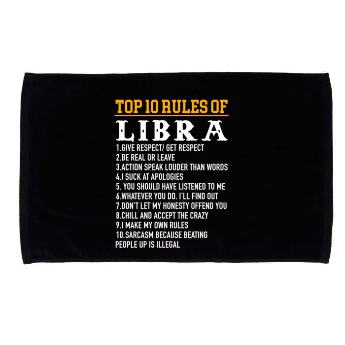 Top 10 Rules Of Libra September 23 October 22 Birthday Cool Gift Microfiber Hand Towel