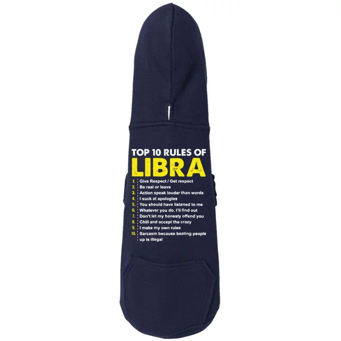 Top 10 Rules Libra Horoscope Birthday Doggie 3-End Fleece Hoodie