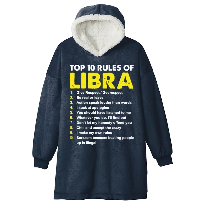 Top 10 Rules Libra Horoscope Birthday Hooded Wearable Blanket