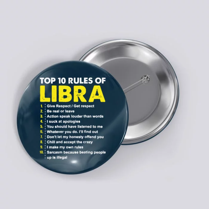 Top 10 Rules Libra Horoscope Birthday Button