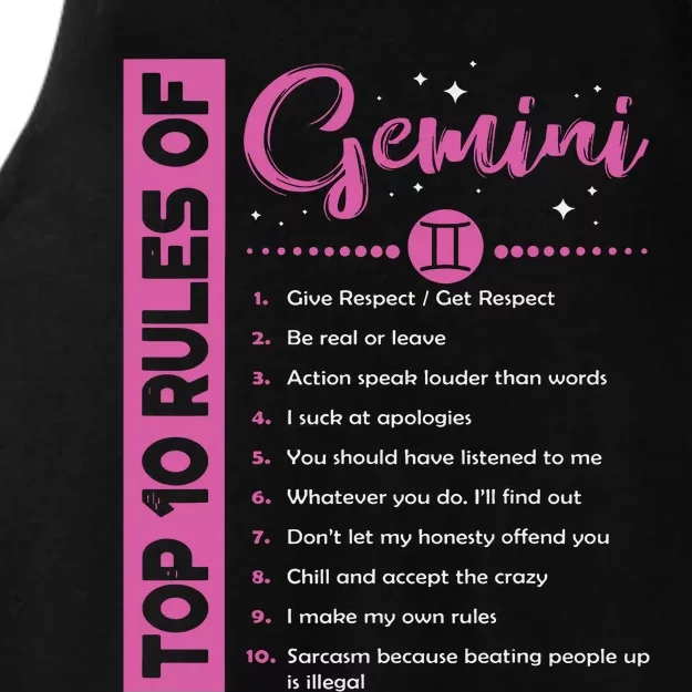 Top 10 Rules Of Gemini Birthday Ladies Tri-Blend Wicking Tank