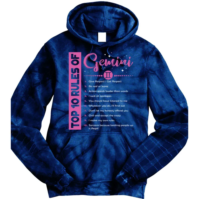 Top 10 Rules Of Gemini Birthday Tie Dye Hoodie