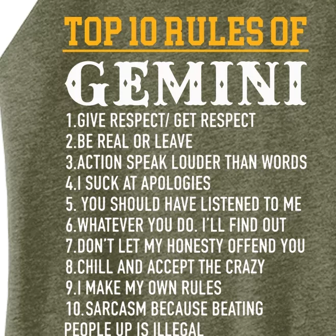 Top 10 Rules Of Gemini May 21 June 21 Women’s Perfect Tri Rocker Tank