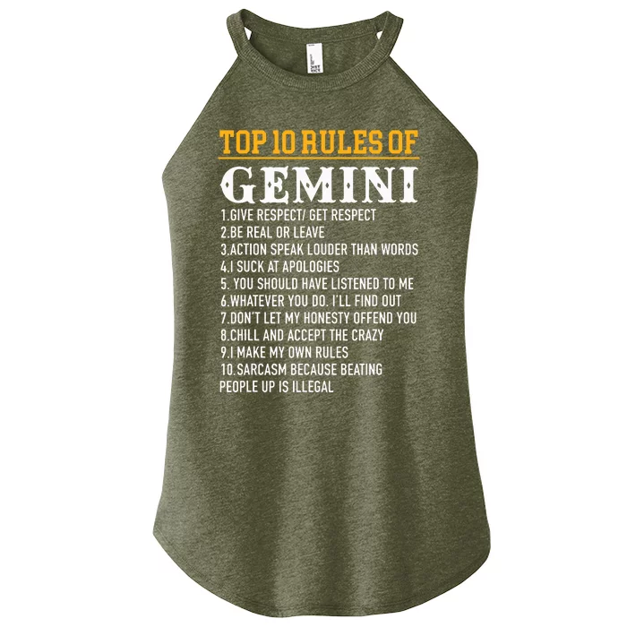 Top 10 Rules Of Gemini May 21 June 21 Women’s Perfect Tri Rocker Tank