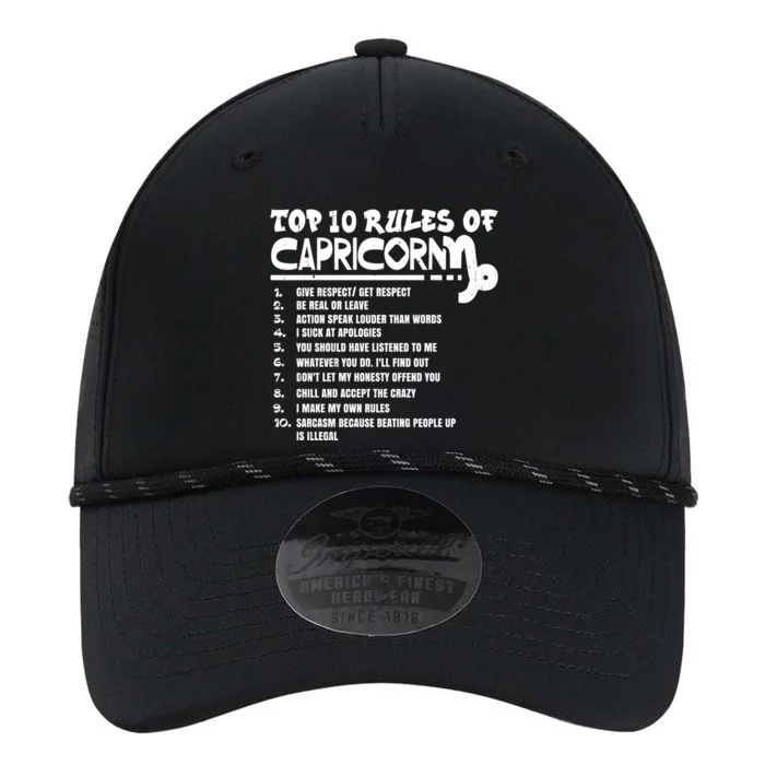 Top 10 Rules Of Capricorn Zodiac Birthday Funny Gift Performance The Dyno Cap