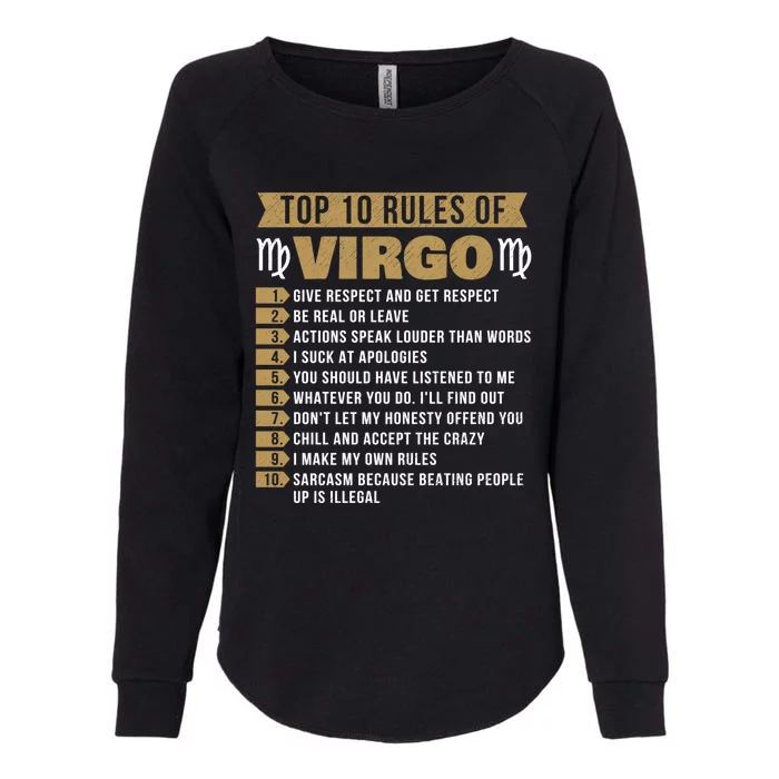 Top 10 Rules Of Virgo Astrology Horoscope Zodiac Sign Cute Gift Womens California Wash Sweatshirt