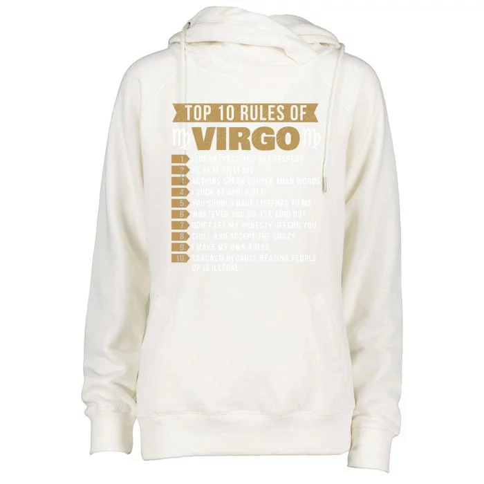 Top 10 Rules Of Virgo Astrology Horoscope Zodiac Sign Cute Gift Womens Funnel Neck Pullover Hood