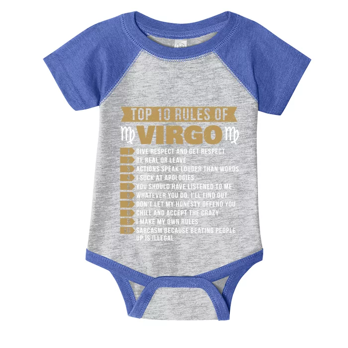 Top 10 Rules Of Virgo Astrology Horoscope Zodiac Sign Cute Gift Infant Baby Jersey Bodysuit